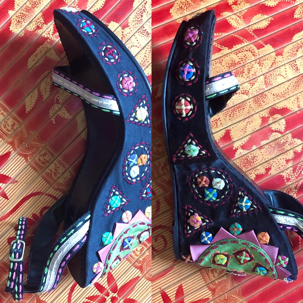 Sam Edelman Platform Button Silky Sandals 9M - Picture 7 of 15